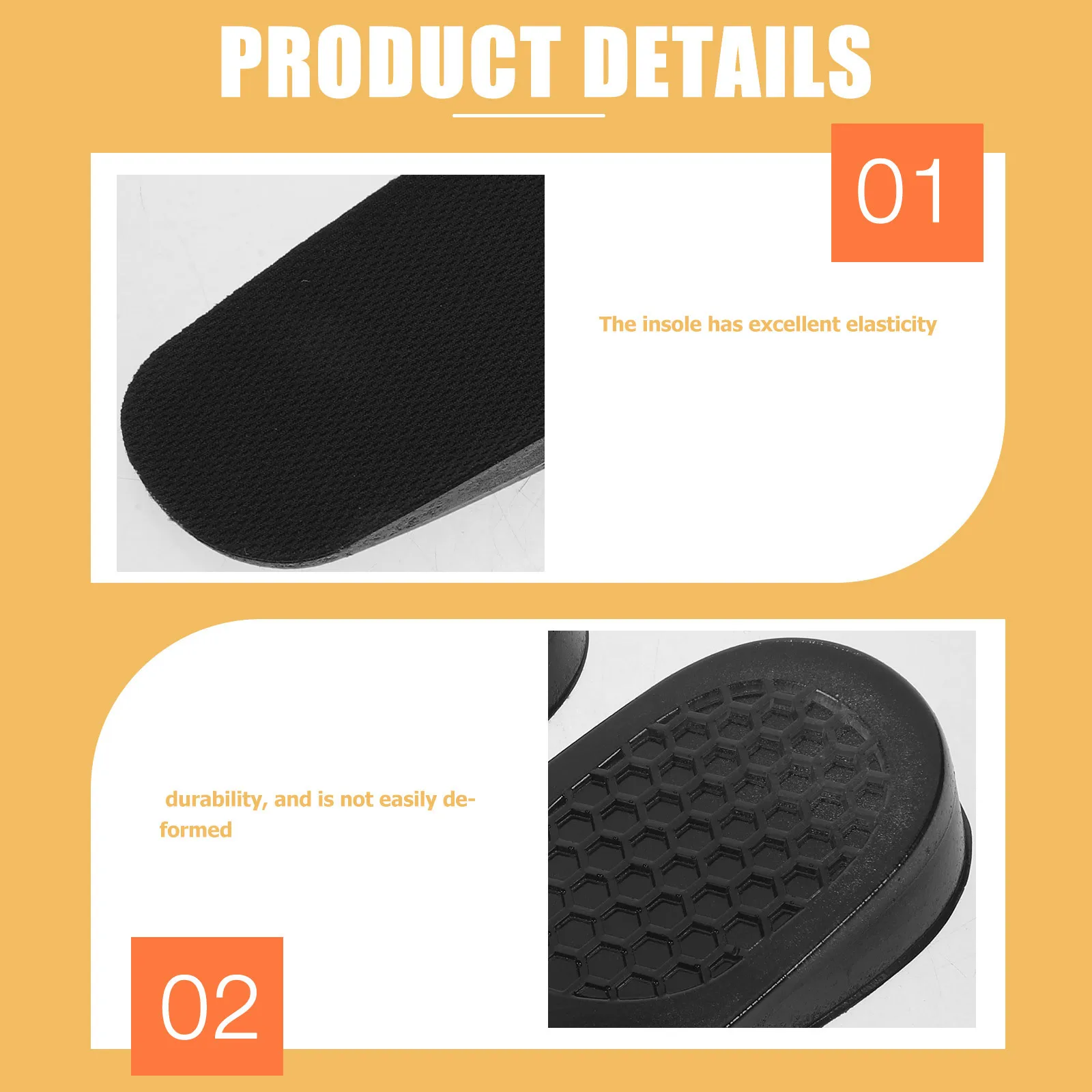 1 Paar unsichtbare Einlegesohlen zur Erhöhung der Körpergröße für Herren: Silikon-Schuhheber-Einlegesohle für den ganzen Tag