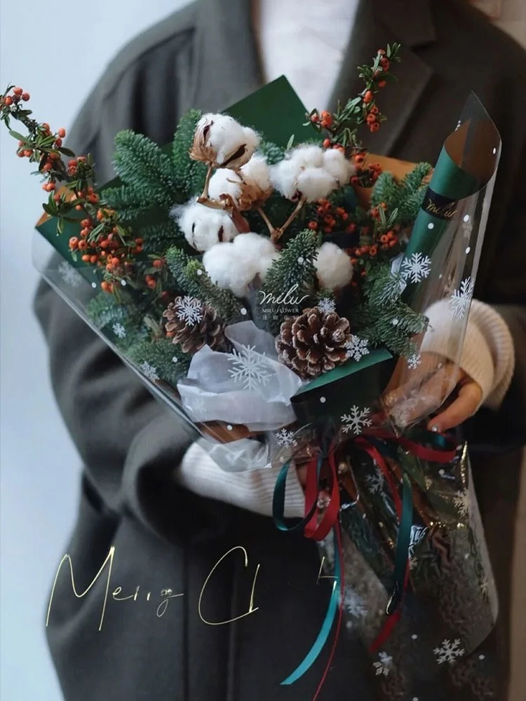 

Strong Waterproof Cisas Paper Flower Art Glass Paper Transparent Fre Flower Peaceful Bouquet Paaging Wrap P...