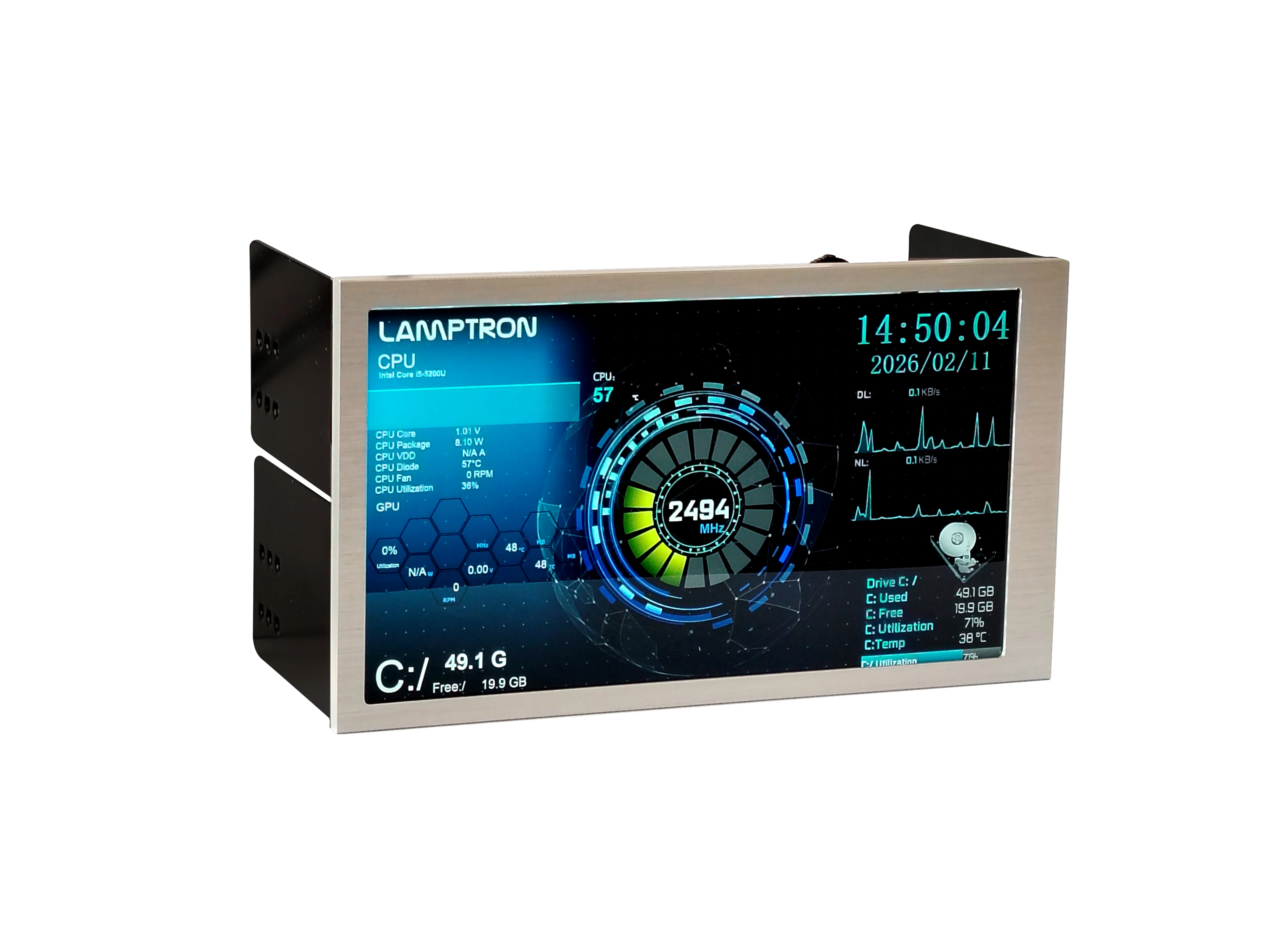 LAMPTRON HC060-6”PC HARDWARES REAL TIME MONITORING