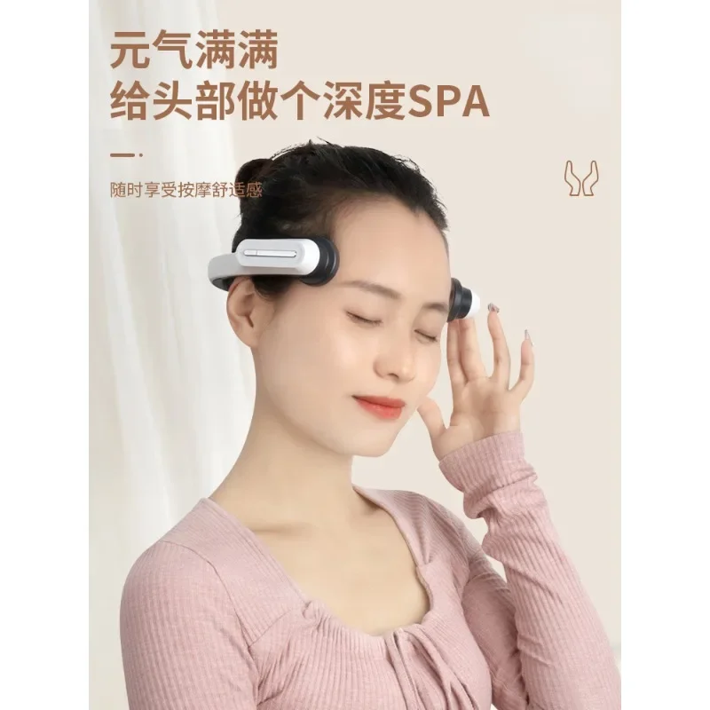 Head device, magnetic therapy, temples, electric, automatic meridians, dredging, migraine, headache, god