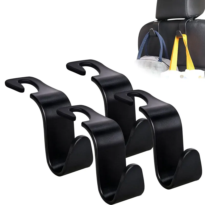 2/4Pcs Universal Car Seat Back Hook Backrest Hanger Multifunction Portable Car Seat Hooks Handbag Purse Bags Home Storage Tool