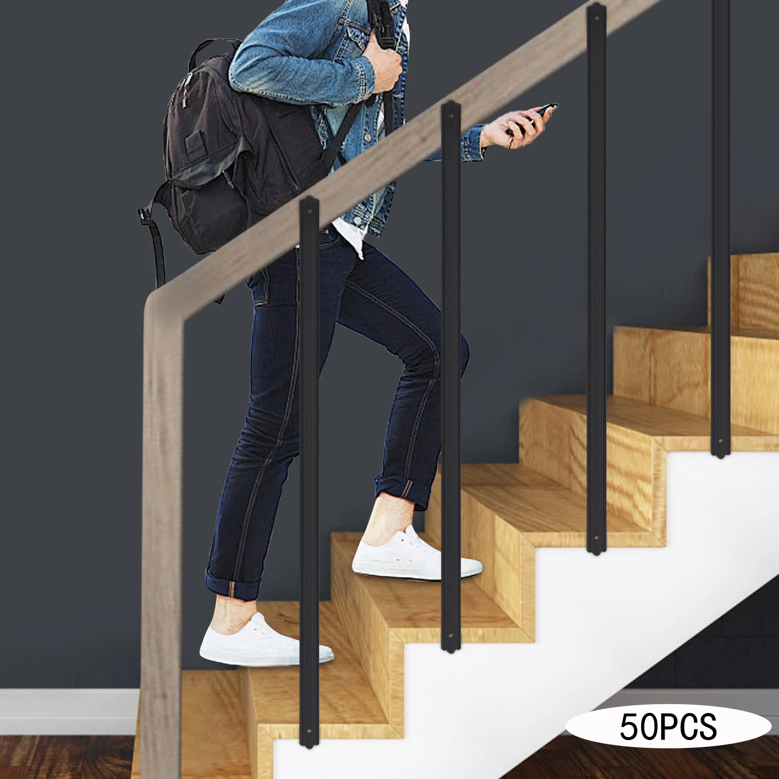 

50 шт. 82 см алюминиевые балясины для крыльца, черные балясины для палубы с винтами, перила, монтируемые для внутреннего и наружного применения