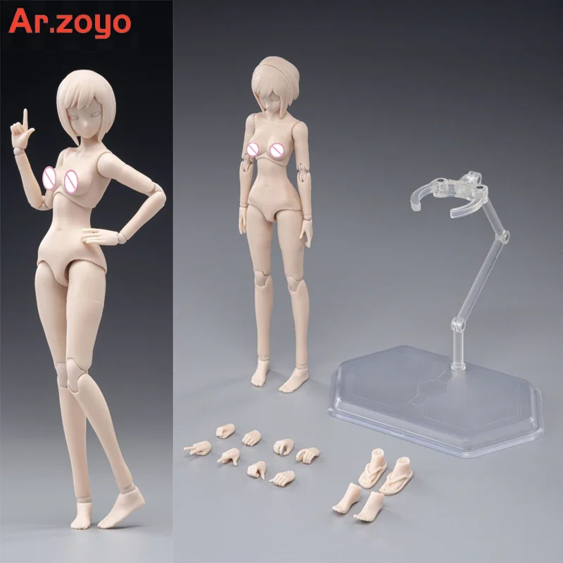 86 zabawek T86-ST01 Super elastyczny wspólne Body w skali 1/12 z figurką z motywem białej pszenicy w kształcie głowy Anime