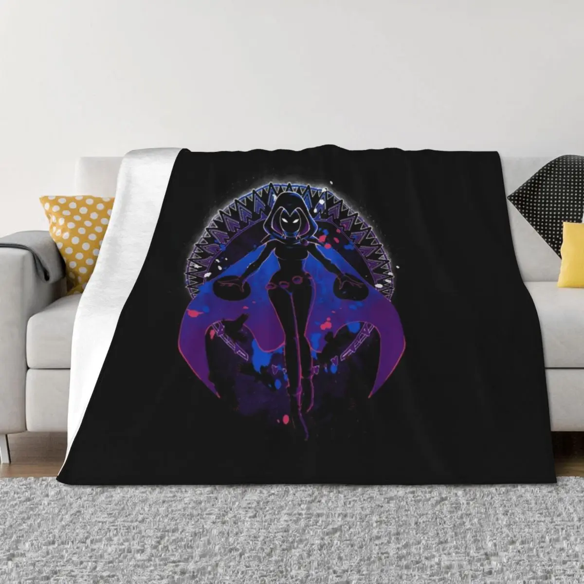 

Raven Shadow Throw Blanket Sofa Quilt Warm Cute Plaid Luxury Blankets