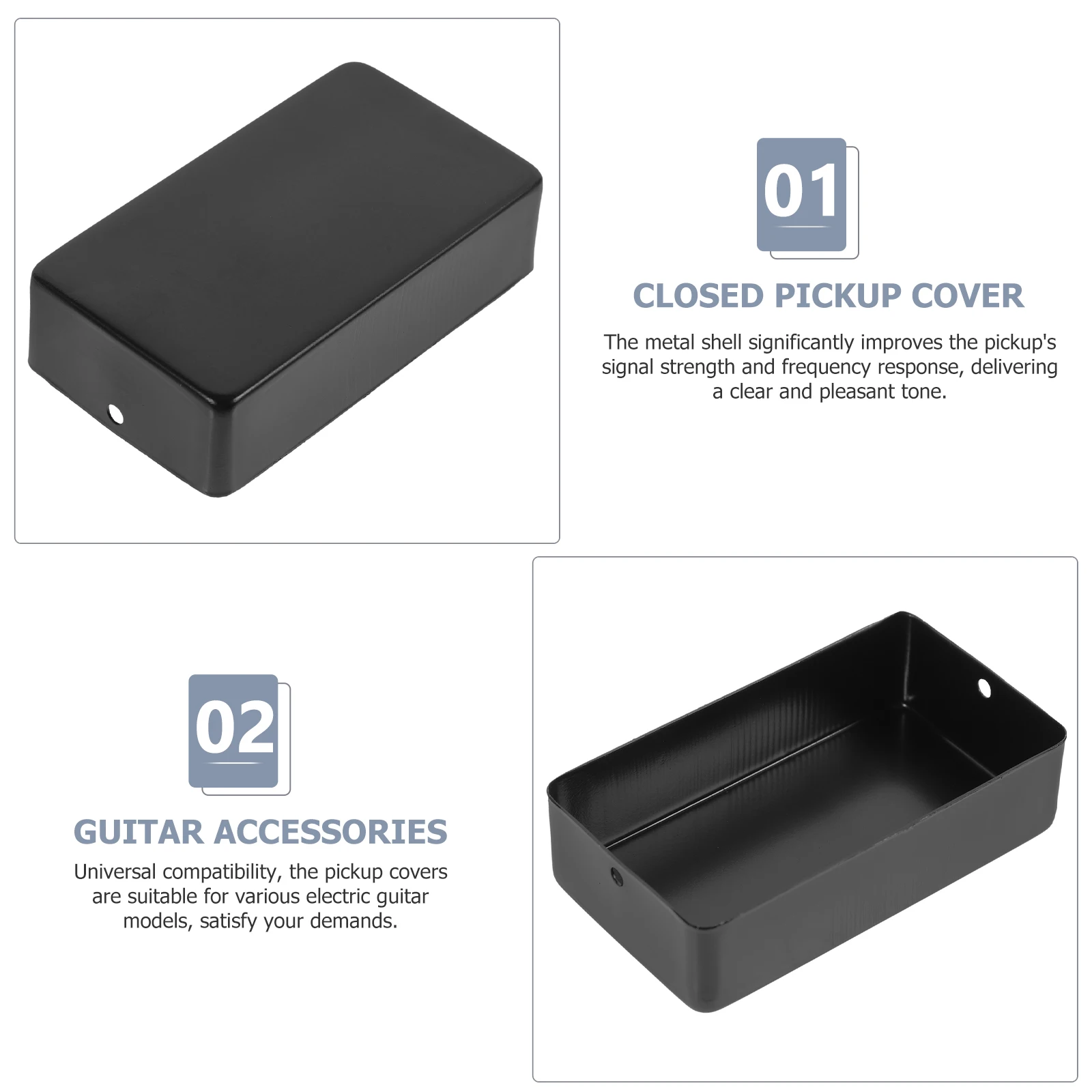 

2pcs Electric Guitar Covers Metal Noise Reduction Protective Accessories for Electric Acoustic Guitar Cover Replacement Parts