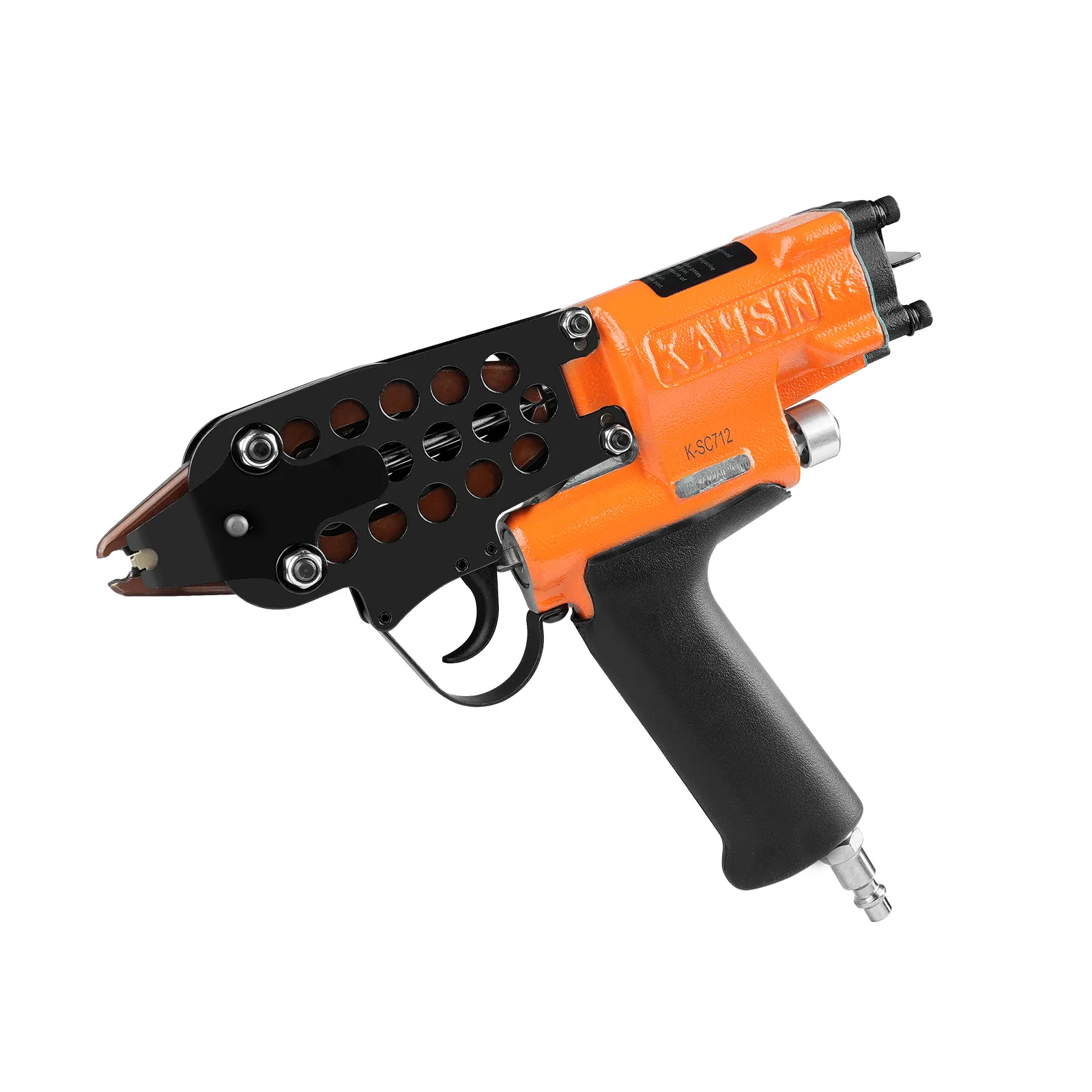 K-SC712 Pneumatic Hog Ring Gun with 1800PCS Nail 11/32' Inner Crown Air Power Hog Ring Plier, 1.7-2.05mm Gun Hog Ring Staple Gun