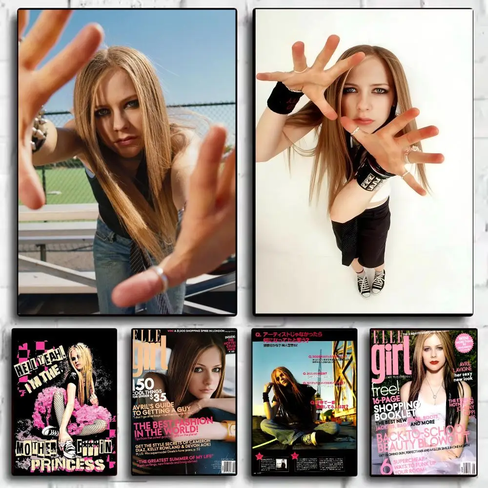 Singer Music Album A-Avril Poster Decorative Wall Sticker Mural Photo Print for Bedroom Living Room Hallway Home Decor Gift