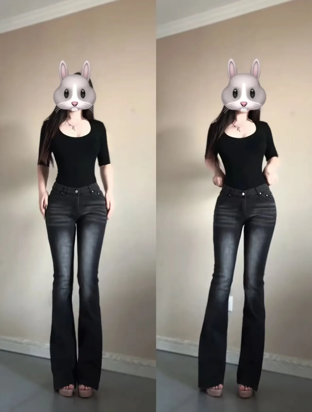 Ultra-Invisible Hip Enhancing Pads Low Waist Slimming Butt Lifting Flared Pants Women High Quality Slimming Concealing Jeans