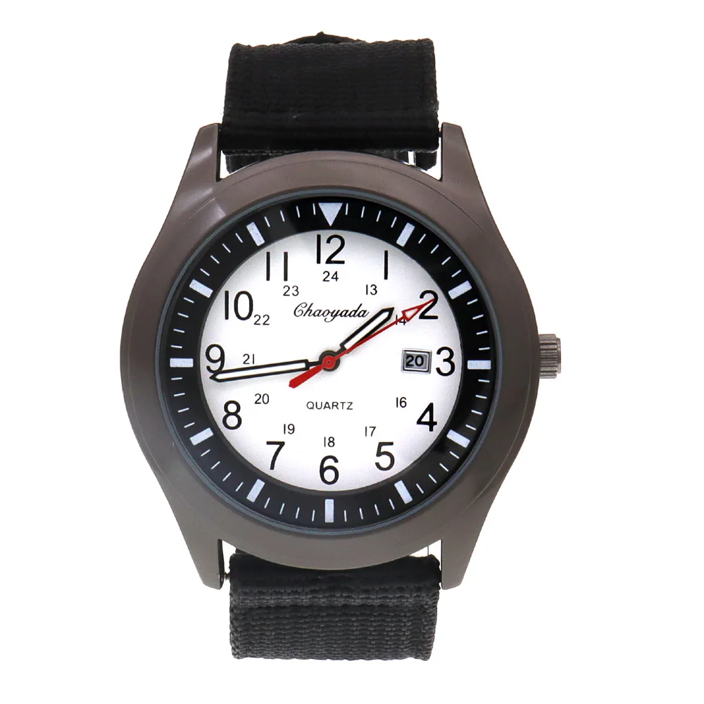 

chaoyada Quartz Watch Men Luxury Original Sports Casual Army Design Mens Watches Nylon Strap Wristwatch Gifts