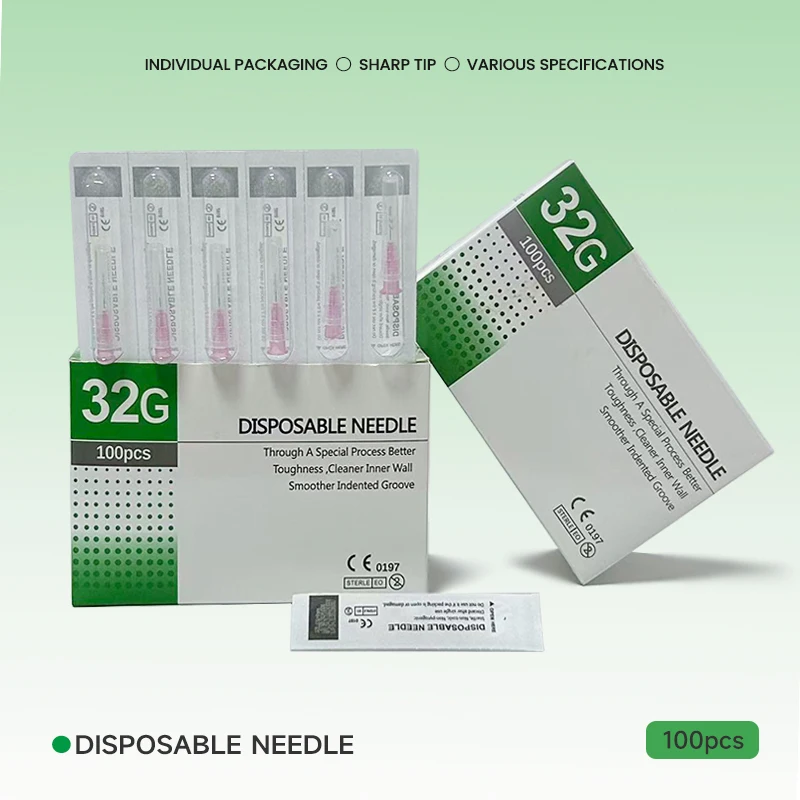 

100pcs Disposable Needle 32G 1.5MM 2.5MM 4MM 6MM 8MM 13MM Painless Small Needle Hand Tool