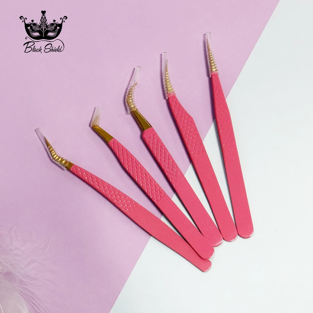 1Pcs Eyelash Extension Tweezers Makeup Tools Stainless Steel  Superhard High Precision Anti-static Non-magnetic Volume Fake