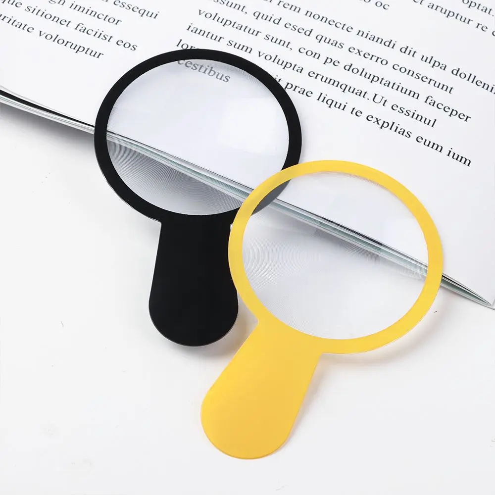 Ampliação Hand Held Magnifier, Mini Pocket Ferramenta Educacional, Jóias Lupa, Lente de Vidro de Leitura, 45mm, 3X, 5 Pcs, 10Pcs