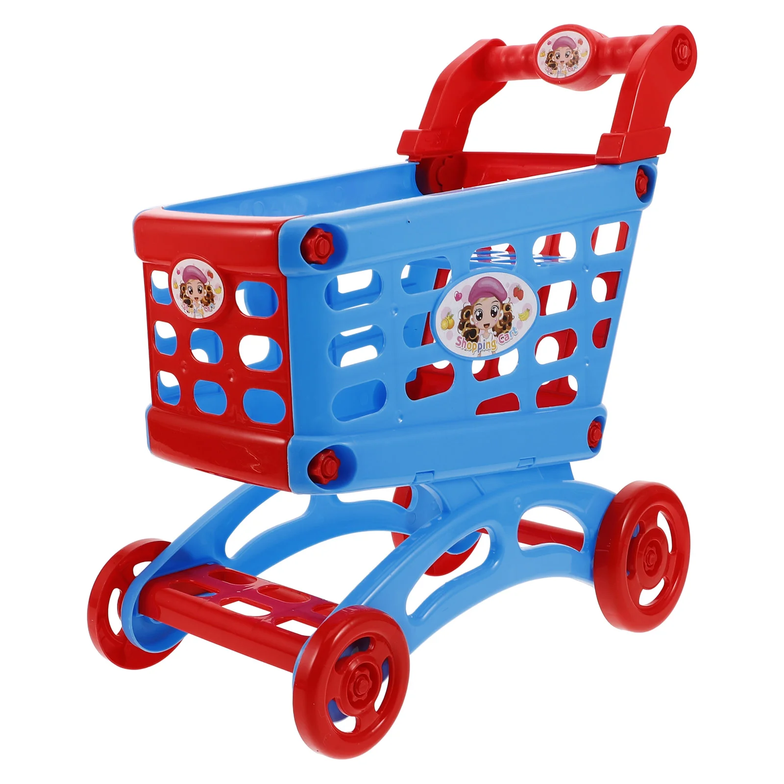 Shopping Cart Carts for Groceries Play Toy Food Plastic Miniature Grocery Basket