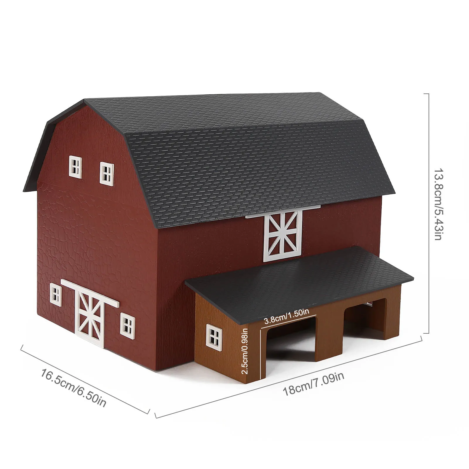 Evemodel – Kit de construction de ferme ferroviaire, modèle à l'échelle HO non construit, DELUXE BARN CHICKEN COOP JZHO6897