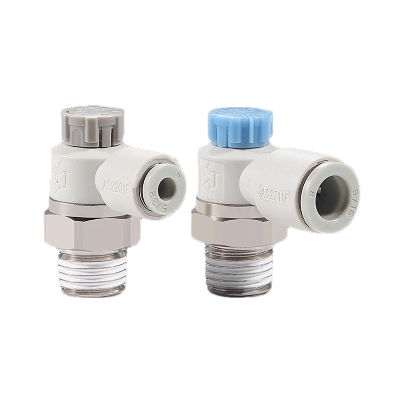 1PCS AS1201F AS2201F 3201F Speed Controller with One-touch Fitting Meter-out Throttle valve Pneumatic fitting