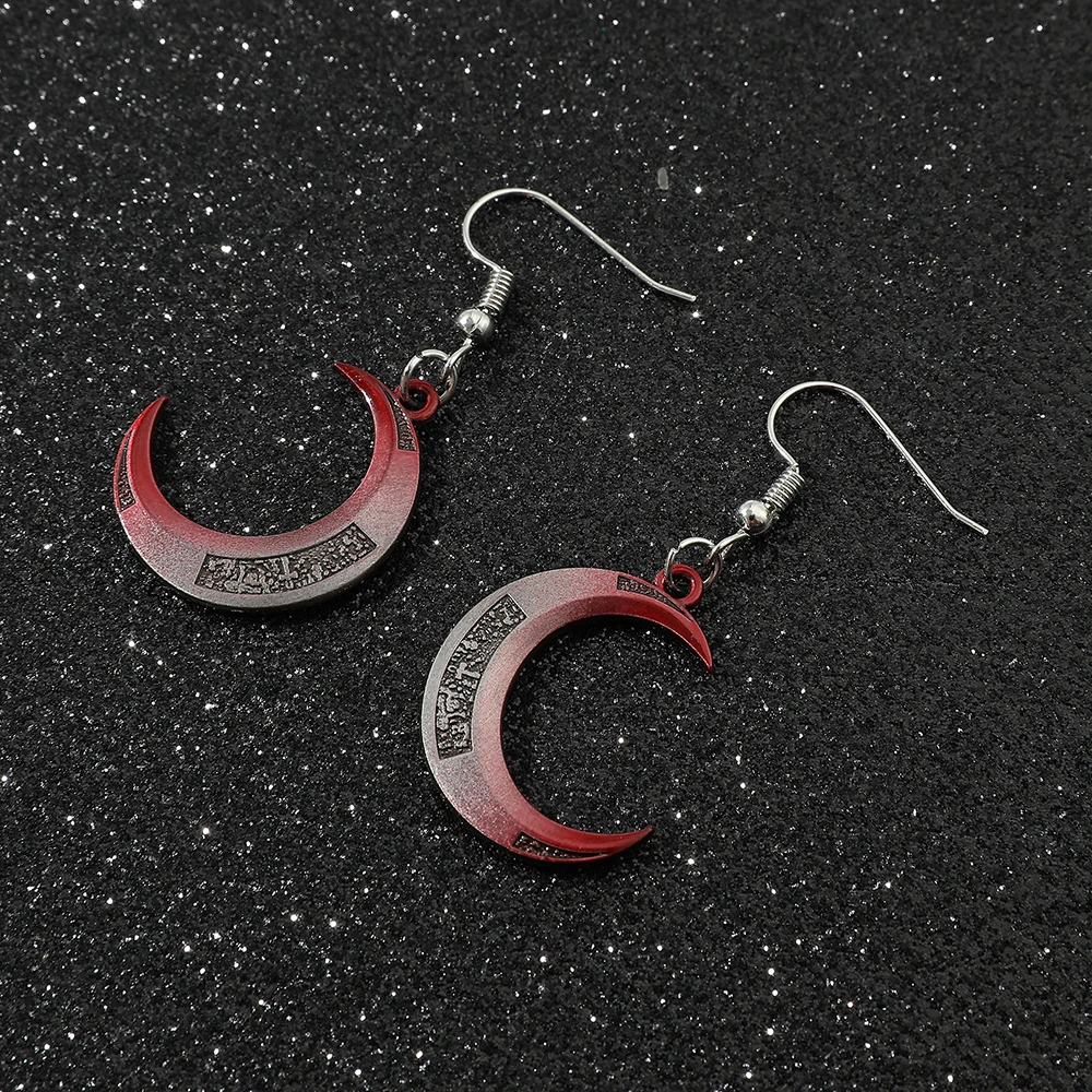 문 나이트 초승달 모양의 빈티지 스타일 각인 귀걸이, - Women'S Red Accessories 리뷰 및 가격