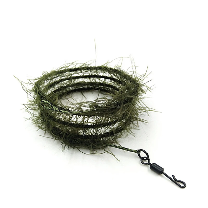 Realistic 5m Weed Carp Fishing Line Method Feeder Hair Rigs Carp Braid Soft Hooklink For Carp Coarse Tackle Fishing Accessories