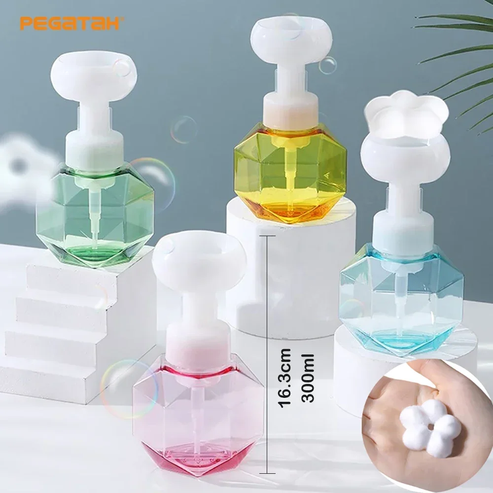 300ml Portable Soap Dispensers Soaps Bottol Shampoo Cosmetic Follower Pump Head Soap Empty Bottle Bathroom Products