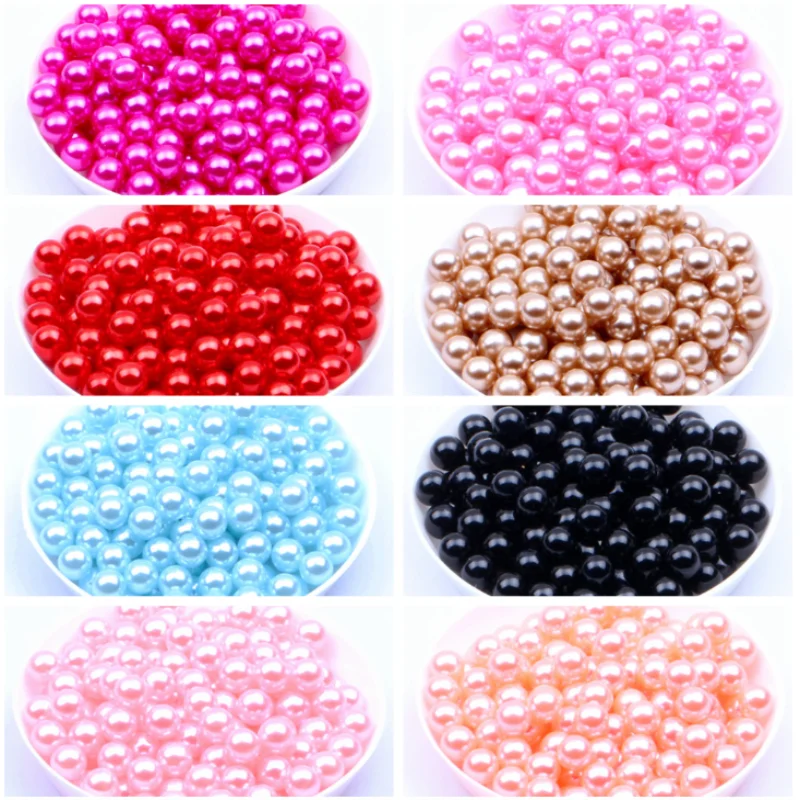 Loose 3mm-10mm 23 Color No Holes Pearl DIY Plastic Imitation Pearl beads for needlework & Jewelry Making