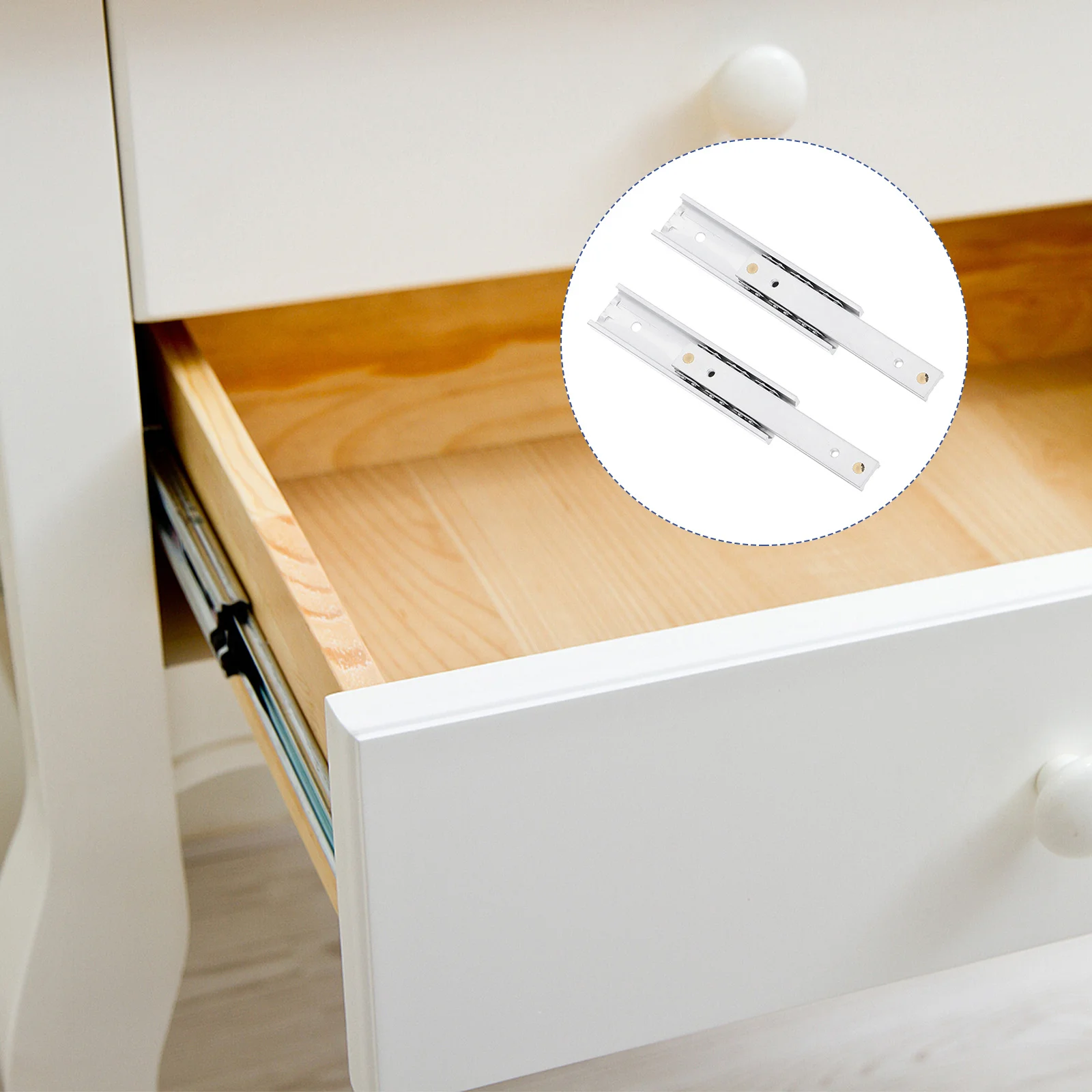 

2pcs Miniature Extension Cupboard Drawer Slides Heavy Duty Durable Furniture Cabinet Sliding Rails Wear Resistant Balls Bearing