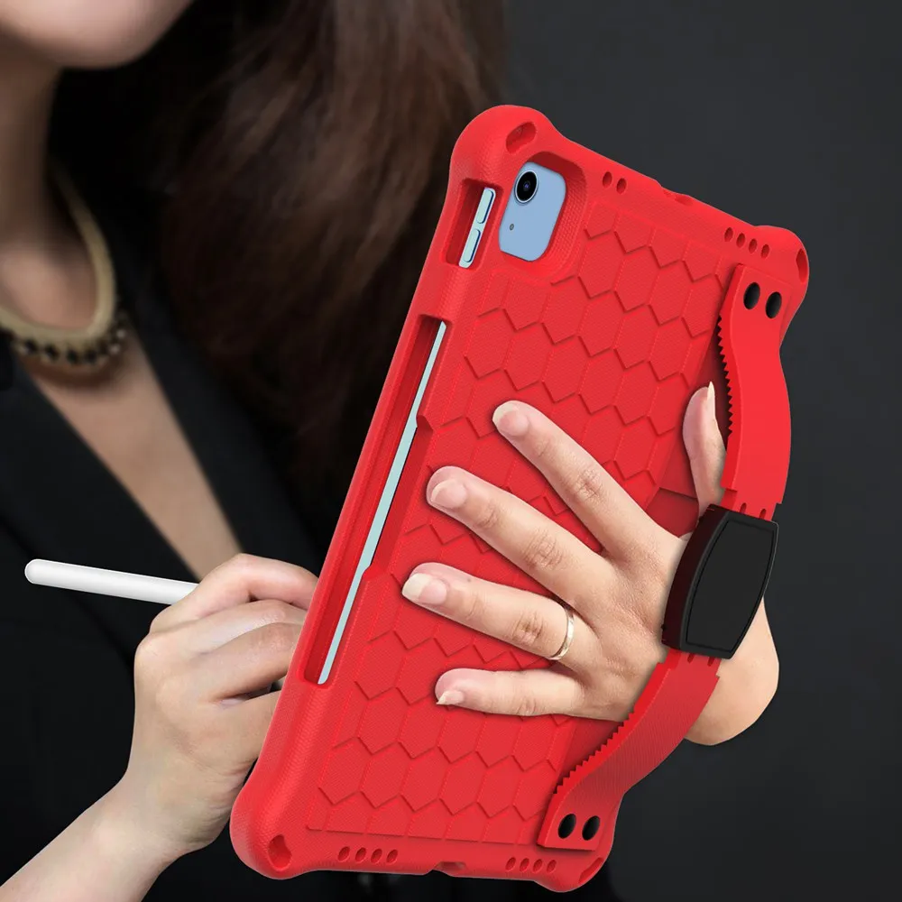For iPad 10th Gen Case A2696 A2757 A2777 Tablet Cover for iPad 10th Generation Kids Cover for iPad 7/8/9 Mini Coque+Strap Air45