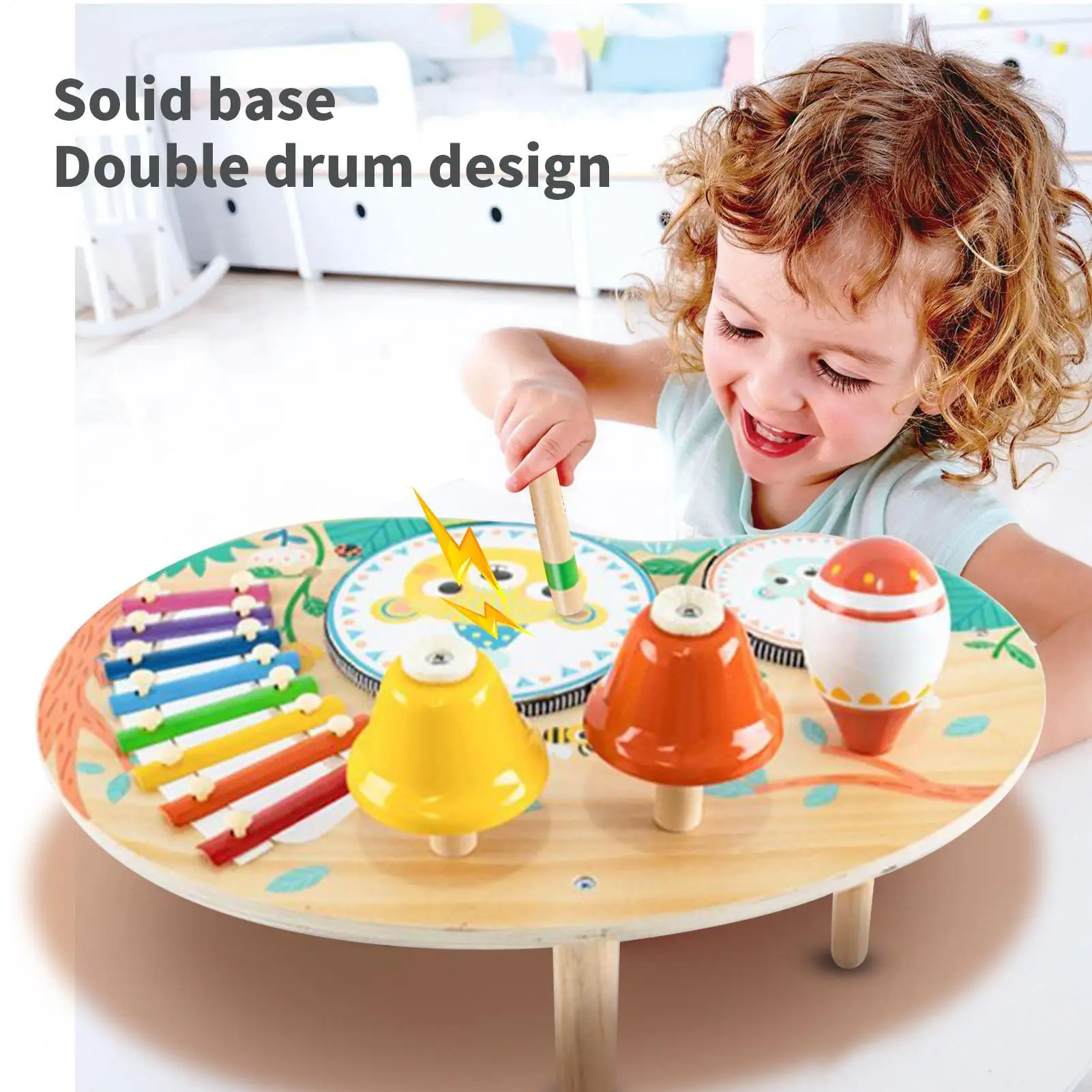 Activity Table For Kids Wooden Baby Sensory Learning Toy Sensory Hand-eye Coordination Development Toys For 2 Toddler Boys Girls