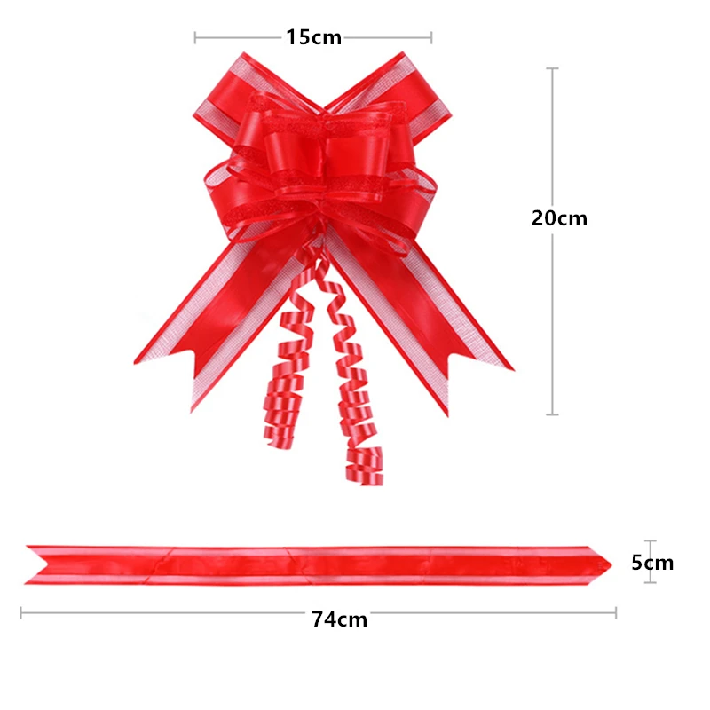 10/20pcs Neve Filato Tirare Fiocco Nastro Grande Fiocco Auto per Auto Compleanno Regali Di Natale Regalo Decorazione Nastro Matrimonio Tirare Fiore