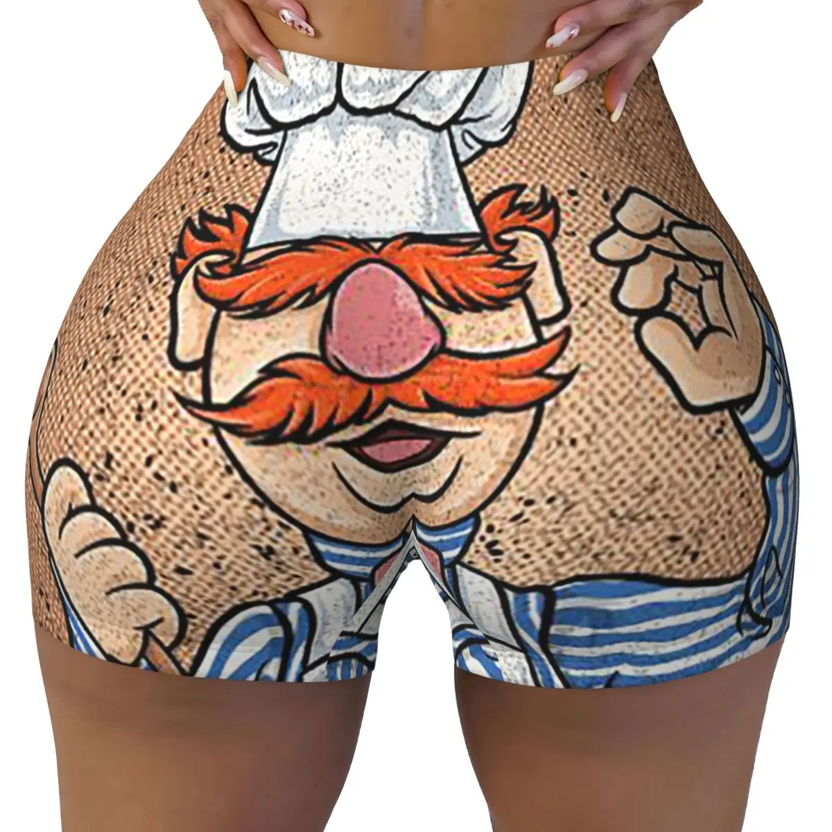 Shorts de ioga de chef sueco personalizados para mulheres, treino de ginástica, corrida, vôlei atlético, shorts de motociclista