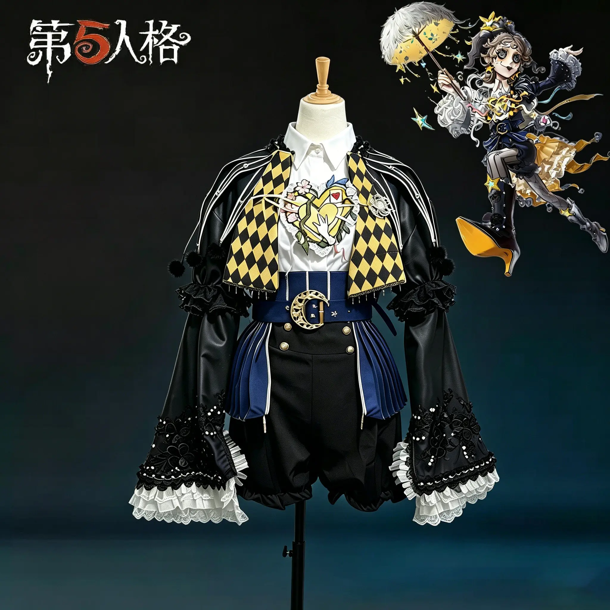 Nuevo Identiti V Pantomime Cleo Decrux ‌ Disfraz de Cosplay de Dream Voyager para mujer, conjunto completo, traje de carnaval de Halloween, AniMuse