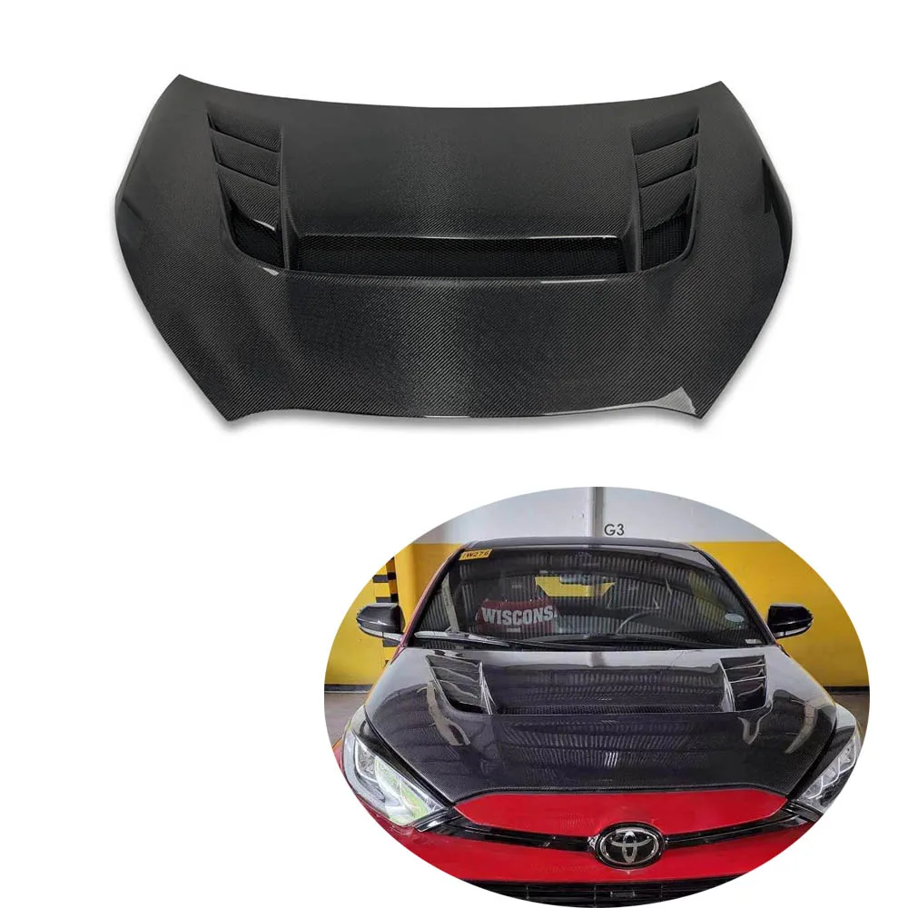 For Toyota Gr Yaris 2020-2024 Wet / Forged Carbon Fiber Varry Style Engine Hood Car Accessories Front Bonnet