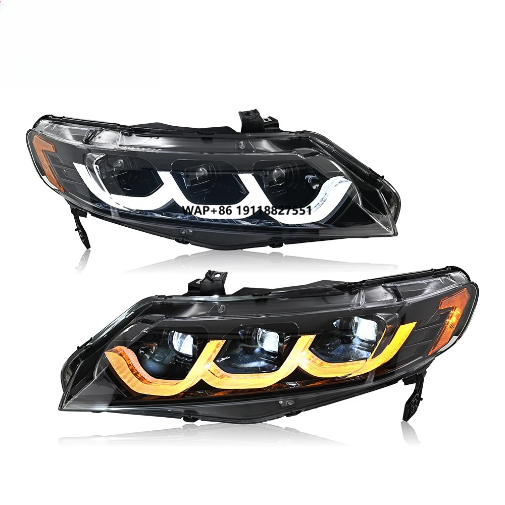 TT-ABC Factory Wholesale New LED Headlights for 2006-2011 4Dr 8Th Gen Sedan Animation Signal Headlight
