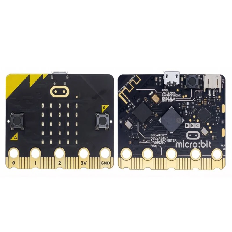 BBC Micro:bit V2 Development Board Built-in Speaker Microphone Accelerometer Magnetometer LED Matrix Micro USB STEM