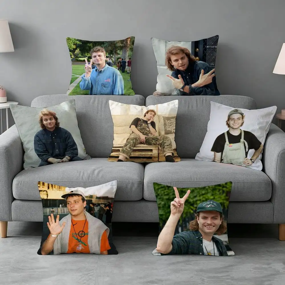 Slacker Rock Mac D-Demarco-o Pillow cover Simple solid color design Surprise For Multiple Bedroom Styles.