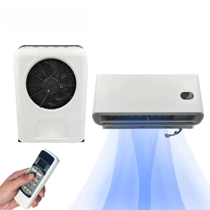 12V Truck Air Conditioner 650W-800W Split Electric Parking Cooler Air Conditioner System for Semi Truck Sleeper Cab