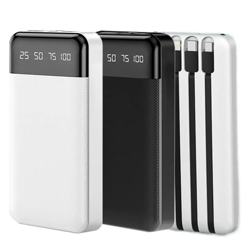 18650 Power Bank Case 4 / 7 Slots 3.7V 18700 / 20700 / 21700 5V 2A Battery Holder Storage Box Case Batteries With 4 Cables