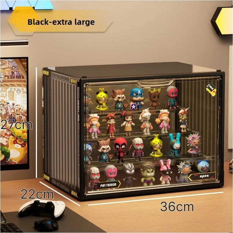 Large Desktop Acrylic Display Case, Collectible Storage Organizer for Blind Boxes, Action Figures & Toy Collections