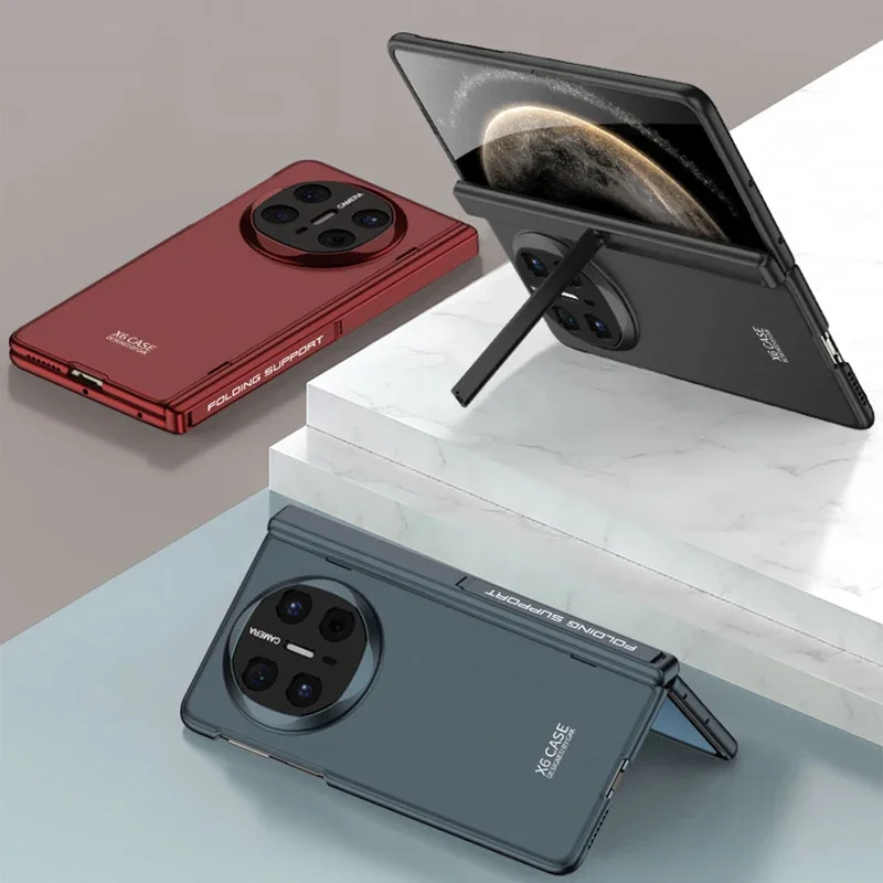 Magnetyczny stojak z zawiasem, plastikowe etui do Huawei Mate X6, zewnętrzne szkło ekranu, ochrona aparatu, matowa osłona do Huawei Mate X6. — zdjęcie produktu 5