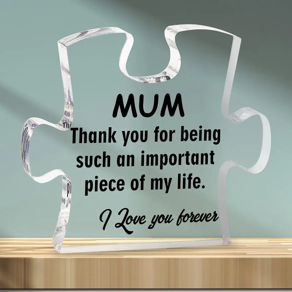 Puzzle-Shaped Acrylic Plaque Gifts for Mum at Christmas Mothers Day Mum Birthday Gifts Ideas Mum Gifts from Daughter Mummy Gift