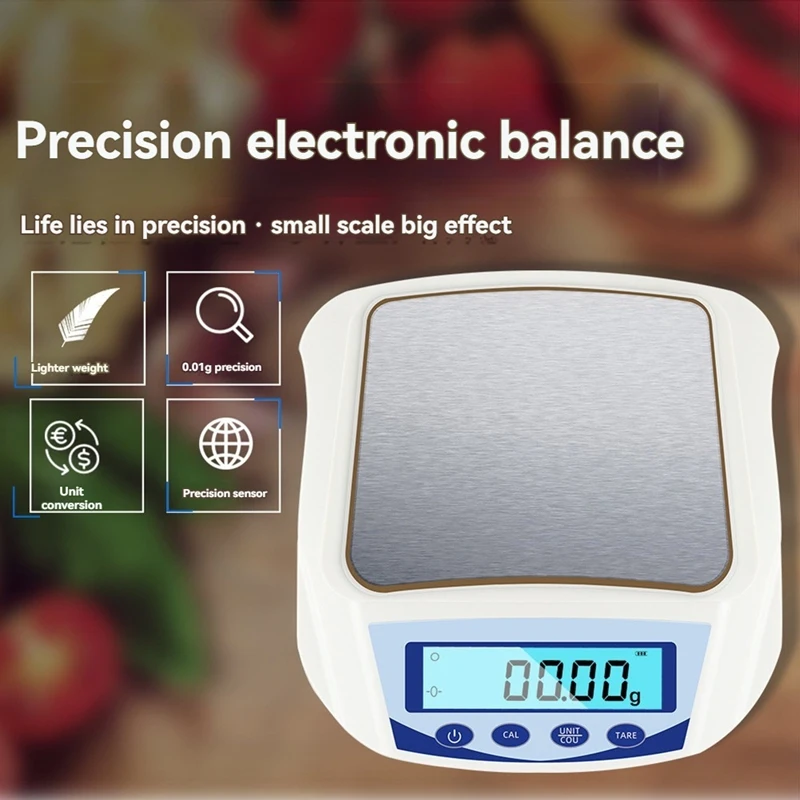 1000G/0.01G High Accuracy Electric Scales Digital LCD Electric Balance Scale For Foods Jewelry Gold Weighing Tools