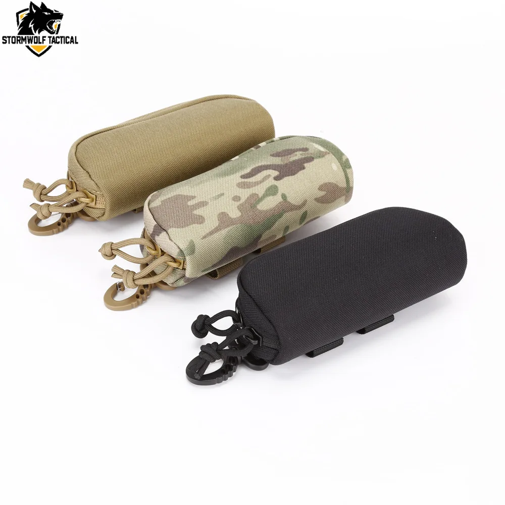 Hard Shell MOLLE Sunglasses Case Nylon Eyewear Pouch with Belt Clip for Tactical Outdoor Hiking and Travel