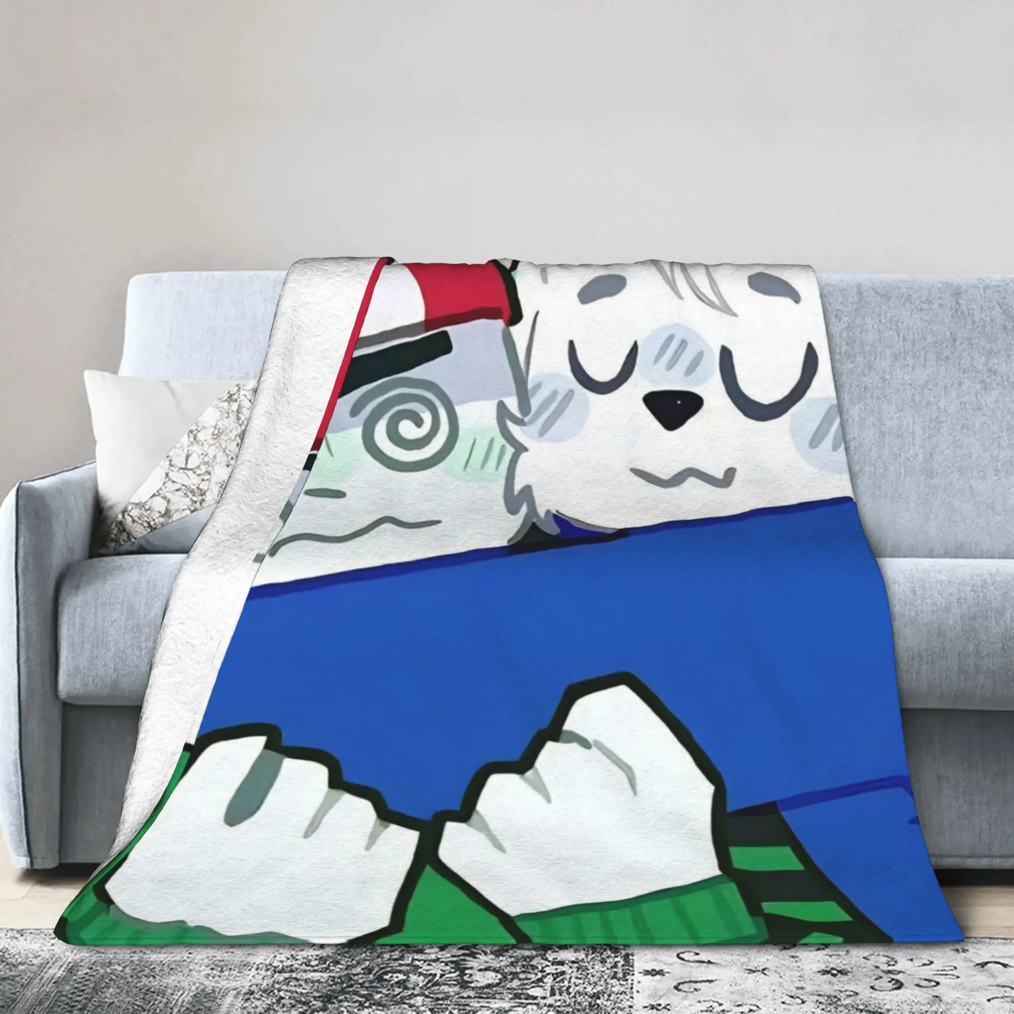 Omenaso Youtuber Gaming Blanket Flannel Spring/Autumn  Multi-function Ultra-Soft Throw Blankets for Home Office Bedspreads