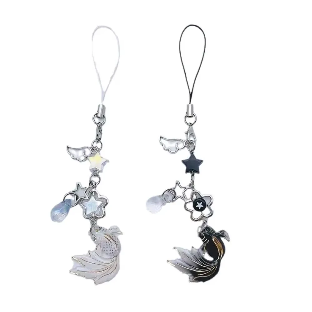 1PCS Koi Star Beads Y2K Girl Style Ocean Theme Keychain Handmade Little Fish Lucky Charm Phone Straps Lanyard Jewelry Giift view 4
