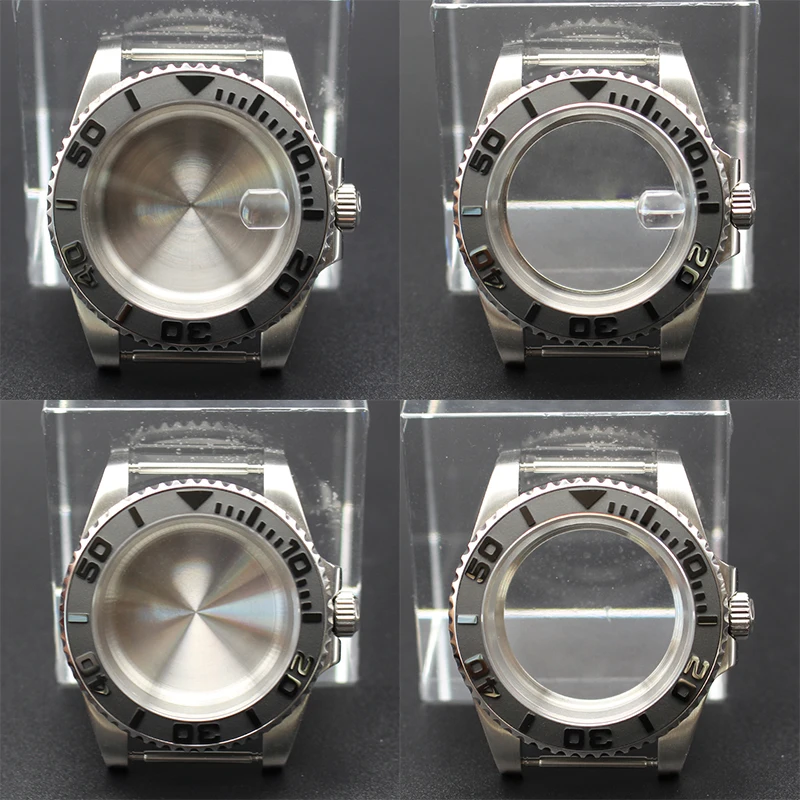 Fenya 40mm Diver Watch Case Ceramic Bezel For YACHT Seiko NH35 NH36 NH38 4R36 Eta 2824 Miyota 8215 Movement 28.5mm Dial Sapphire