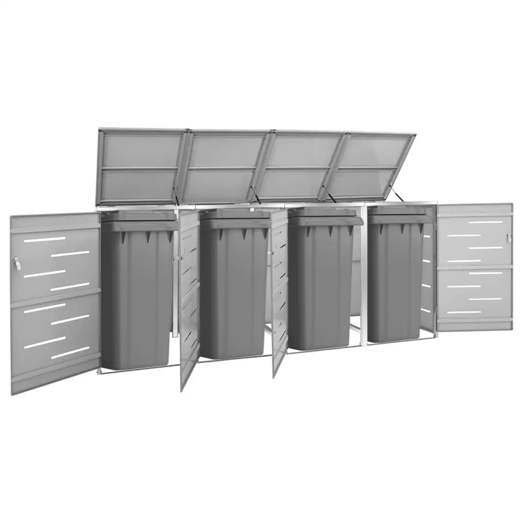 

Stainless Steel Quadruple Wheelie Bin Shed 108. for X3 0. X4 4.3 cm - Durable Outdoor Storage Solution