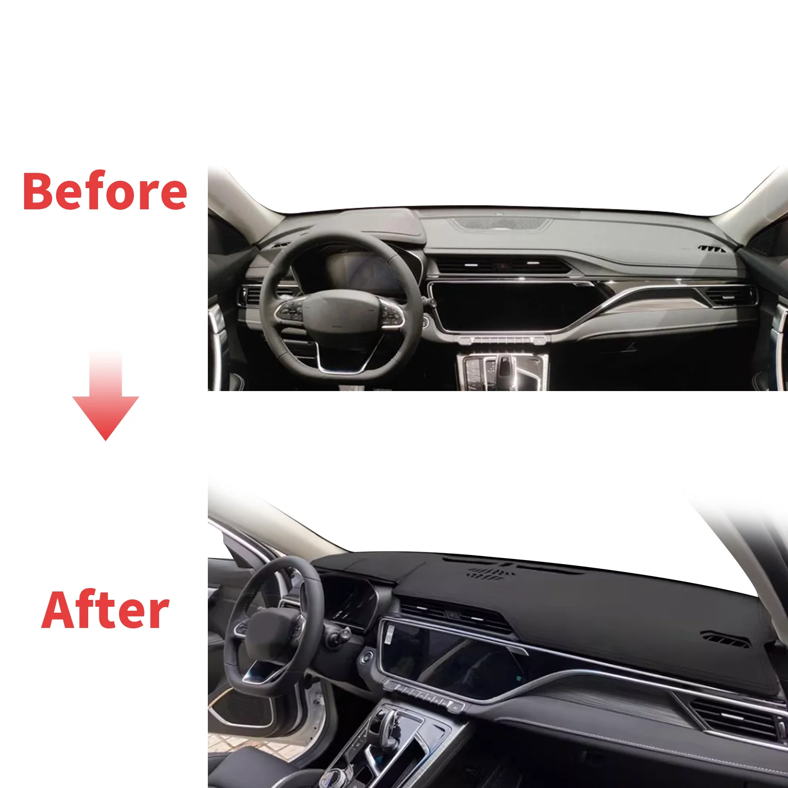 fit for Geely Atlas Pro Azkarra 2020-2024 Car Dashmat Dashboard Cover Pad Protective Carpet Leather Accessories DashMat Sunshade