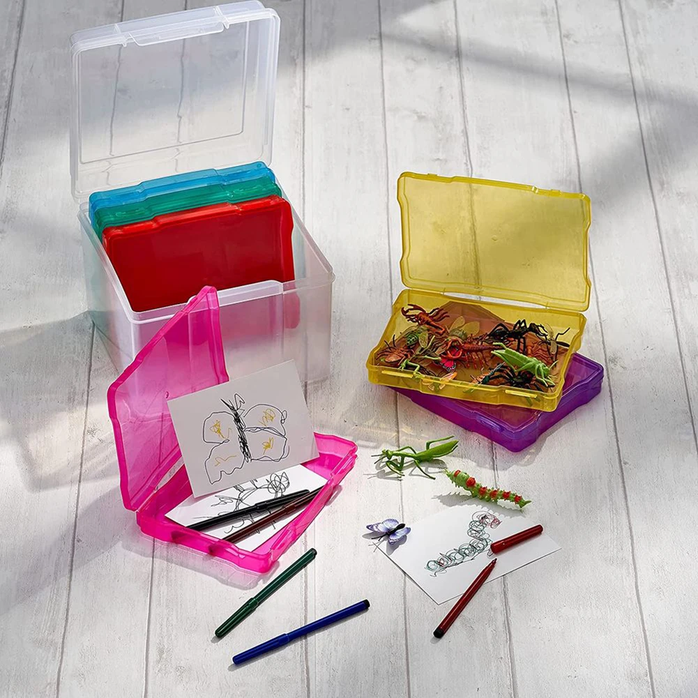 Photo Storage Box 5x7inch Photograph Picture Album Organiser Craft Container For Jewelry Tools Screws Parts Hardware Boxs