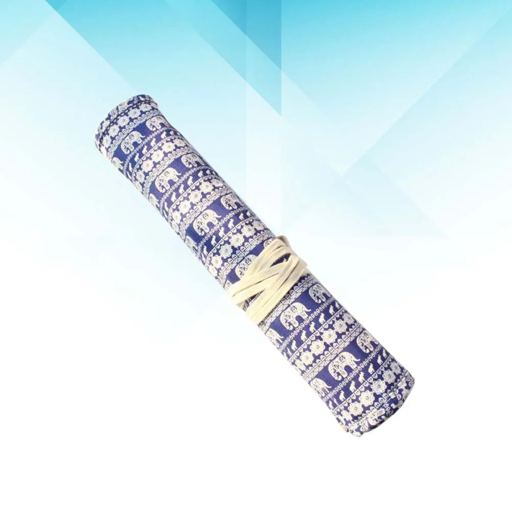 20-Loch-Künstlerpinselhalter, natürlicher Leinwandstoff, aufrollbarer Beutel zum Organisieren von Malwerkzeugen auf Reisen