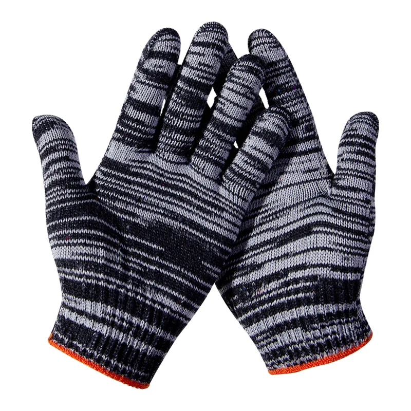 Safety Coating Nylon Cotton Work Gloves Palm Coated Gloves Mechanic Working Gloves Thread Non-slip Nylon Labor Insurance