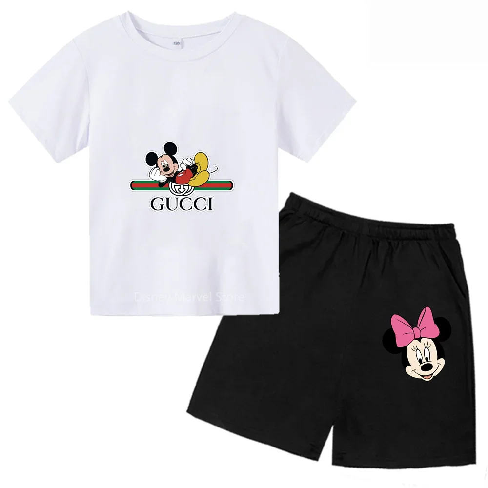 Summer Magic With Mickey! Stylish T-Shirt Shorts For Boys Girls Featuring Cute Cartoon Print - Ages 3-14 Ready