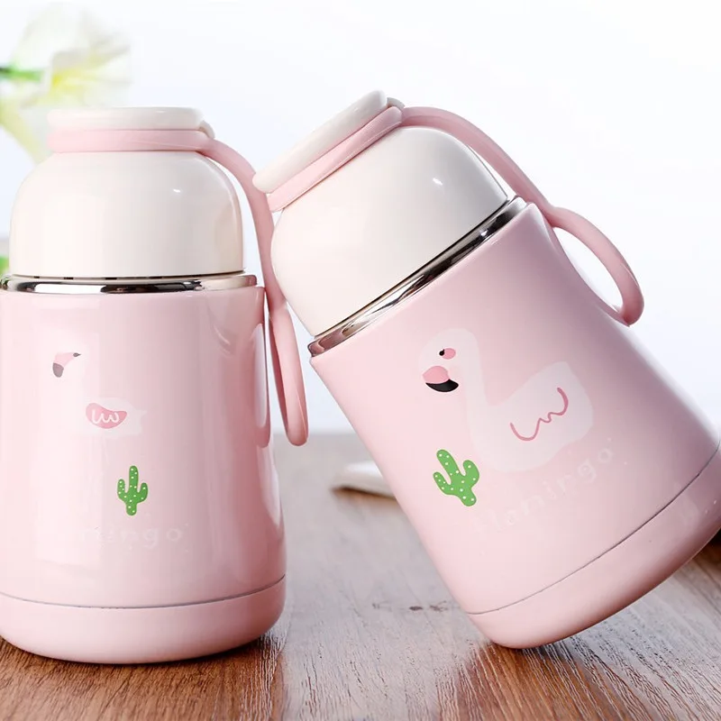 

Мини-студенческая термобутылка для воды емкостью 260 мл с ручкой, двухслойные термосы из нержавеющей стали, подарки, детский термос